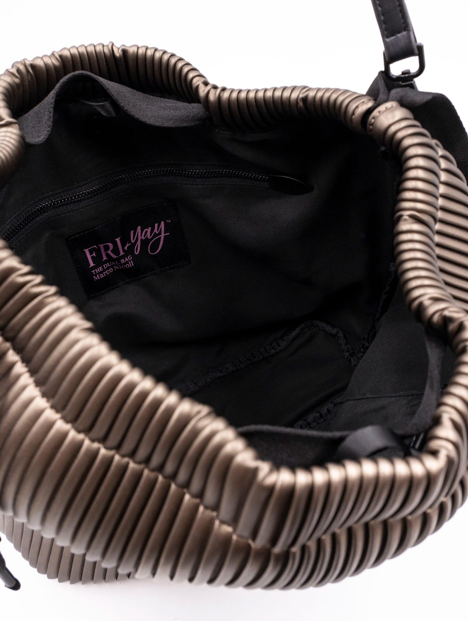 Borsa Zaino Fri-Yay Plissè Bronzo YU_628PLISSE0,6 Fri-Yay