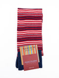 Marcoliani Milano Socken Full Color aus rotem Micro-Streifen-Baumwolle