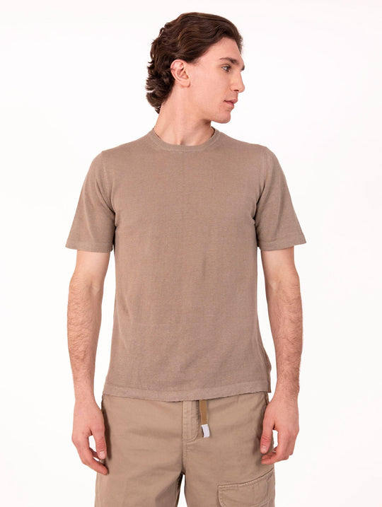 T-Shirt Alpha Studio in Lino e Cotone Juta