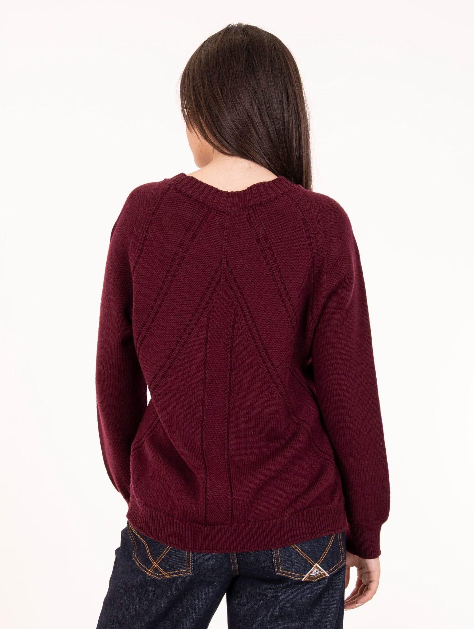 Maglia Girocollo Alpha Studio in Pura Lana Ciliegia AD-4081C2009 Alpha Studio