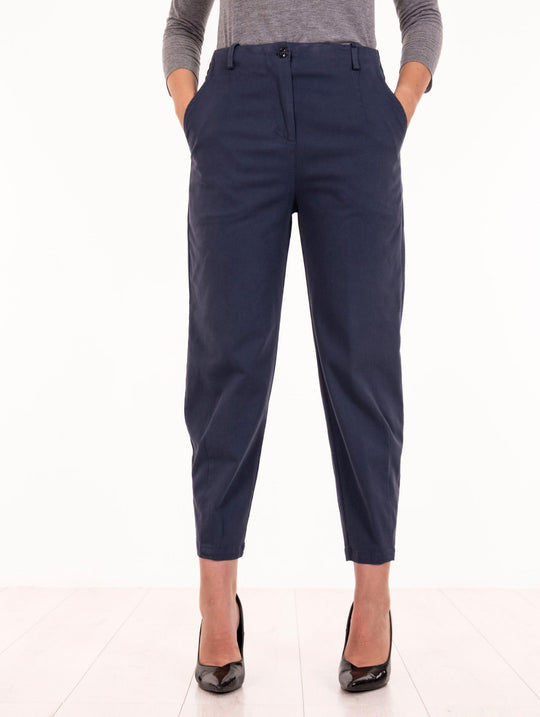 Pantalone Alessia Santi in Fustagno Blu