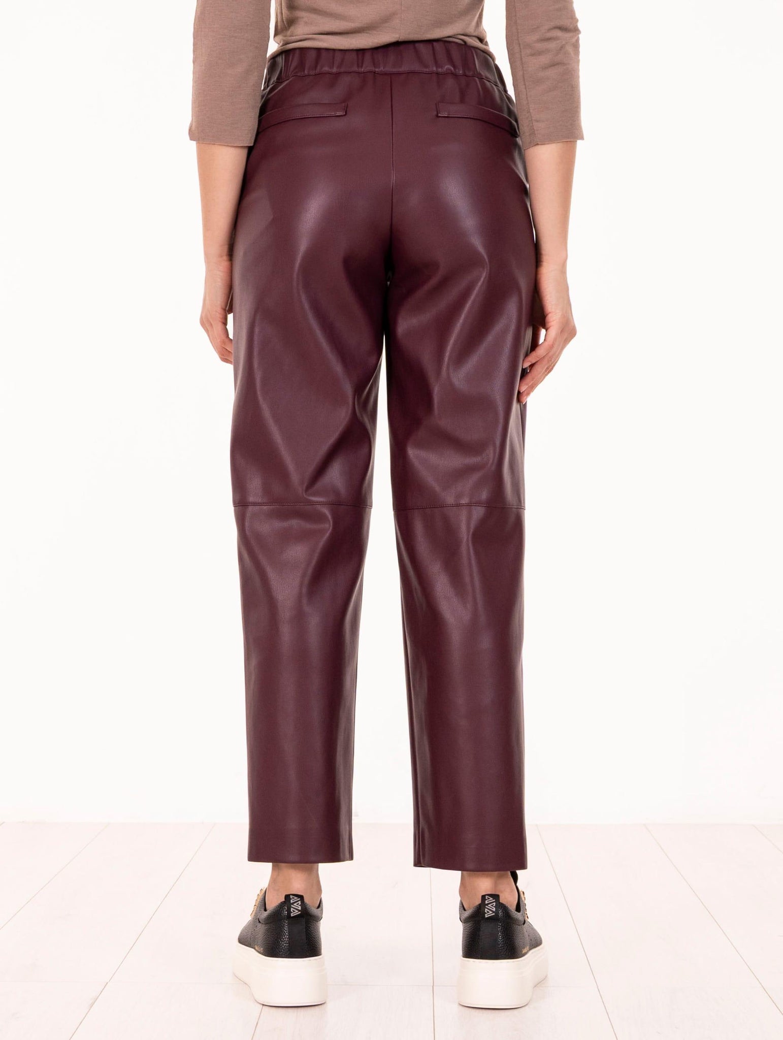 Pantalone Alpha Studio in Eco Pelle Ciliegia AD-4642Q2009 Alpha Studio