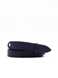 Cintura Orciani Nobuckle in Pelle Martellata Navy