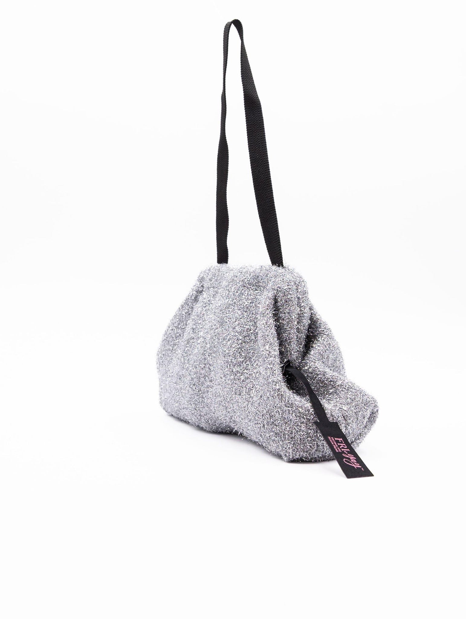 Clutch Fri-Yay in Fil Coupè Lurex Argento HB_1260LUREXFUR Fri-Yay