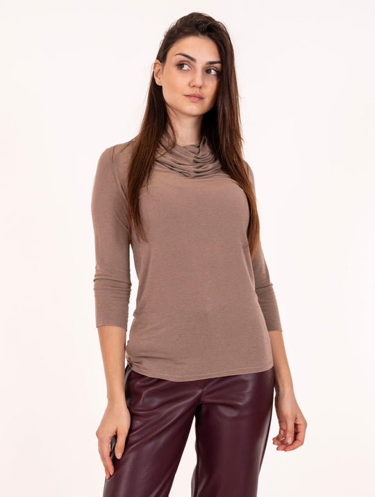 Alessia Santi Jersey Shirt in Mud