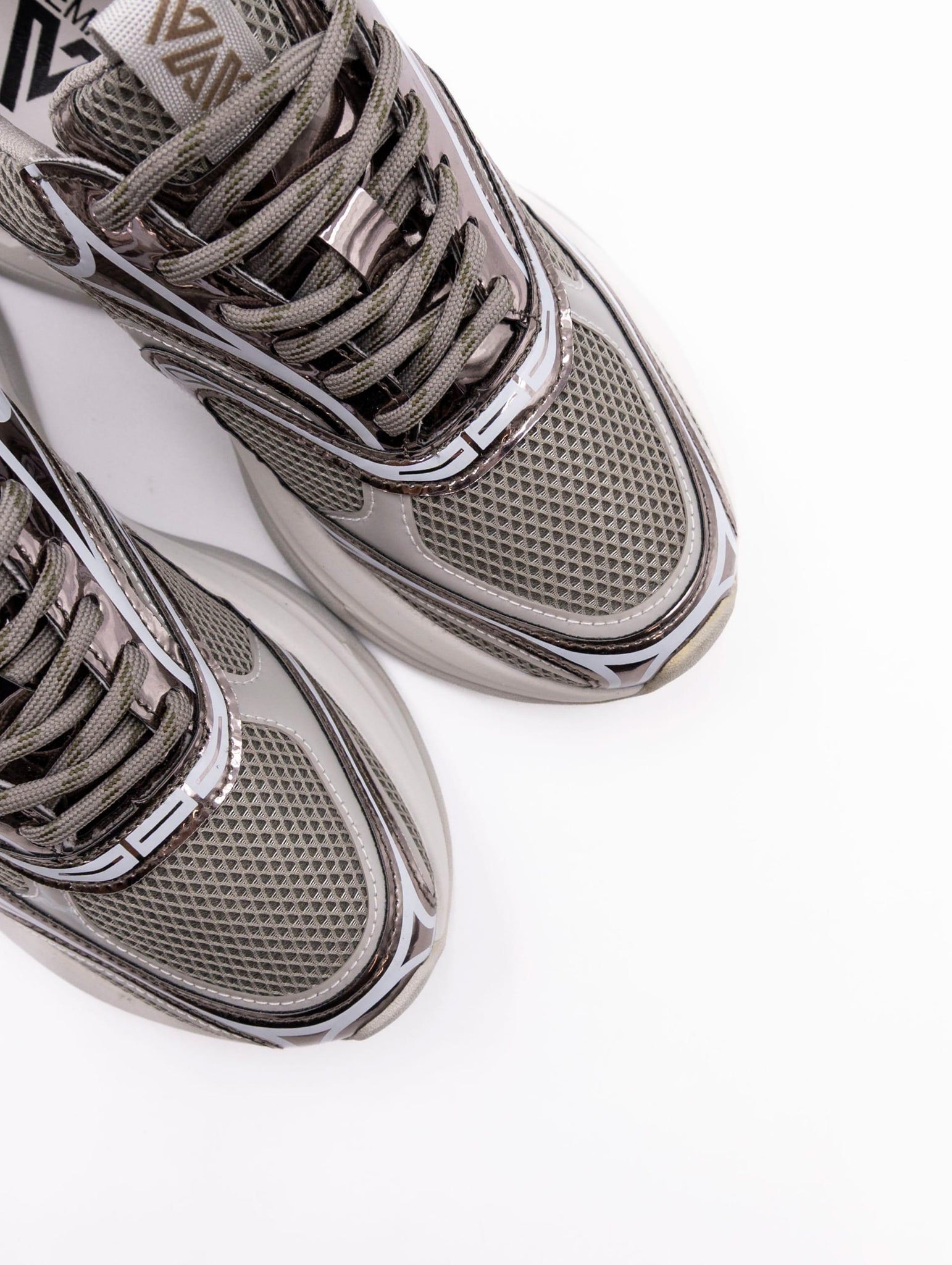 Sneakers Emanuelle Vee Peltro e Grigio 452P-504-10-T16PEWTERDKGREY Emanuelle Vee