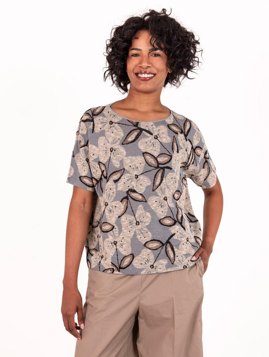 Maglia Jacquard Alessia Santi in Viscosa e Cotone Selce