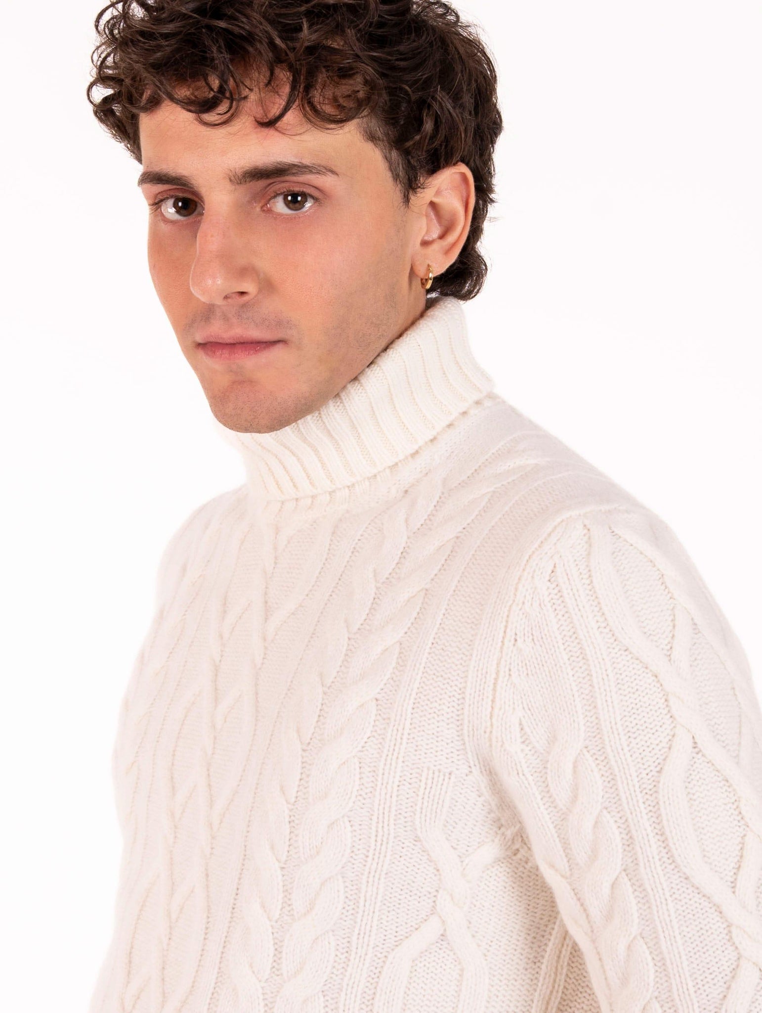 Dolcevita Luigi Gentile in Lana e Cashmere Bianco LG1242-C01 Luigi Gentile