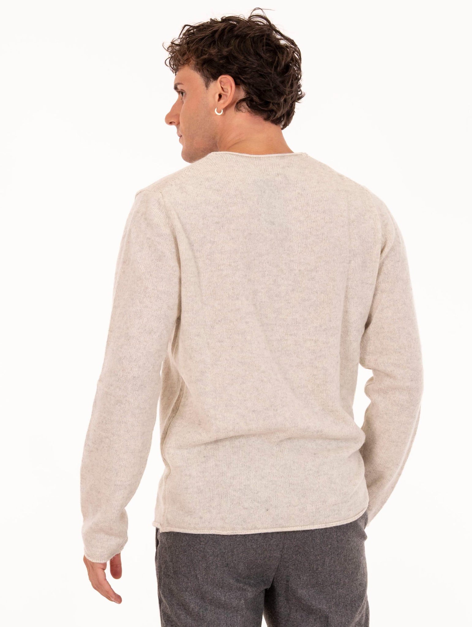 Girocollo Daniele Fiesoli in Alpaca e Lana Merino Gesso 032109 Daniele Fiesoli