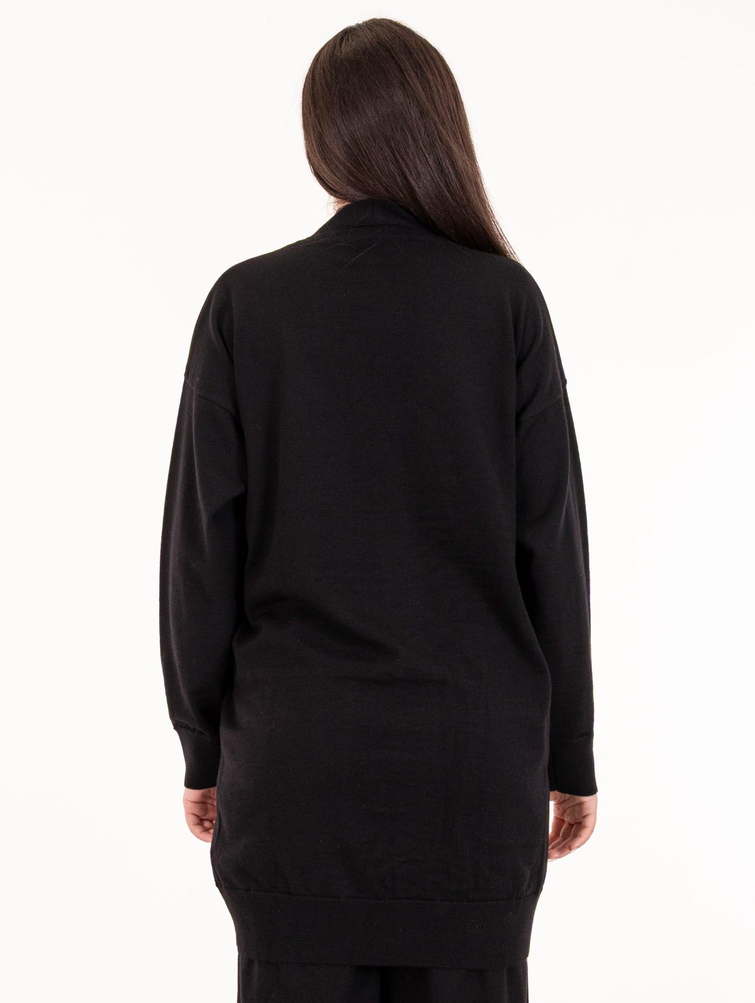 Cardigan Alpha Studio in Pura Lana Nero AD-4006E2002 Alpha Studio