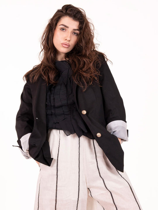 Blazer White Sand in Cotone Nero