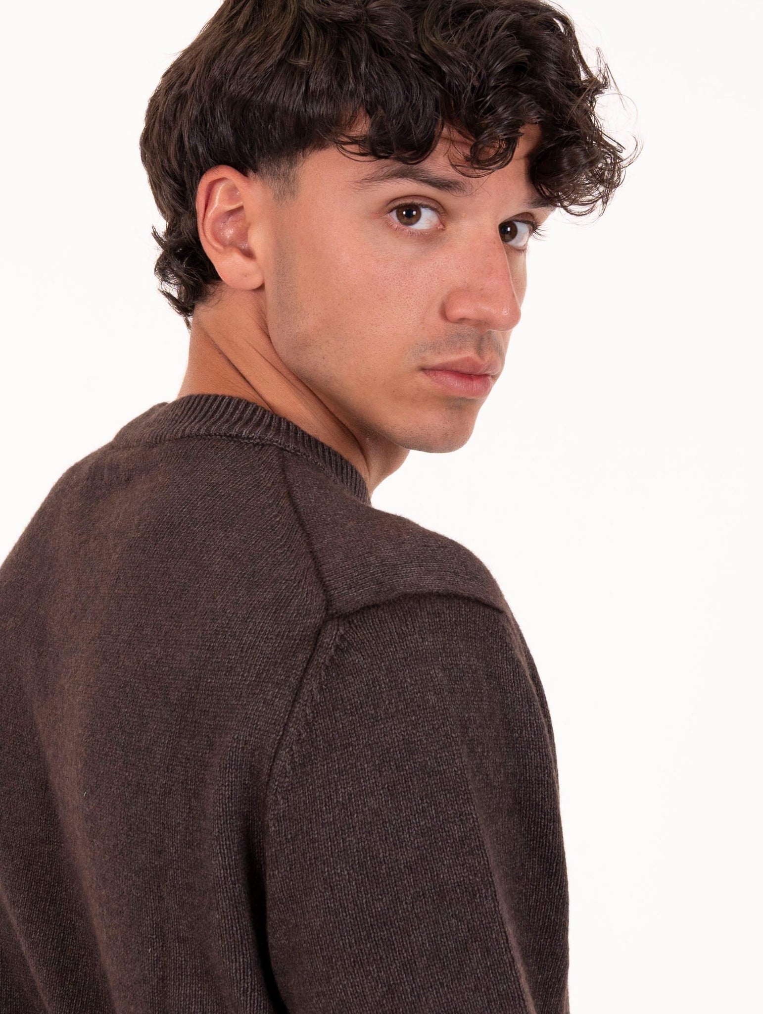 Maglia Girocollo Daniele Fiesoli in Eco Cashmere Testa di Moro 338033 Daniele Fiesoli