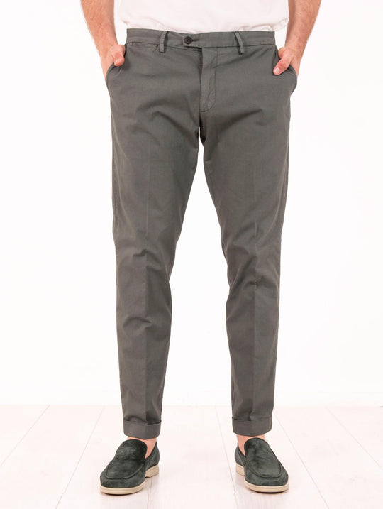 Pantalone Four Stroke by Devore in Cotone e Seta Verde