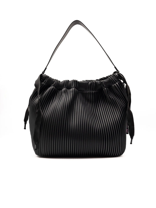 Rucksack Fri-Yay aus plissiertem Eco-Leder Schwarz