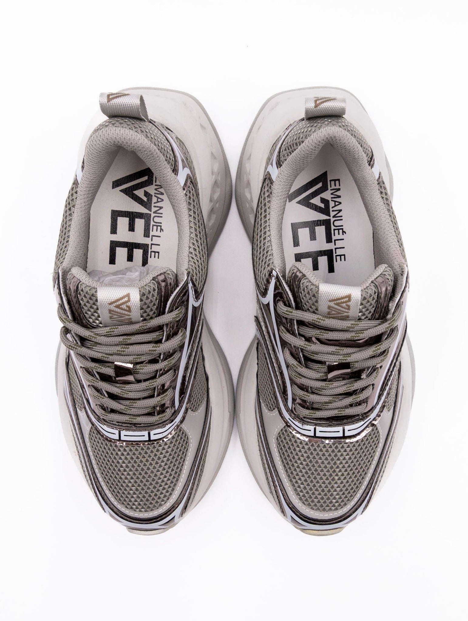Sneakers Emanuelle Vee Peltro e Grigio 452P-504-10-T16PEWTERDKGREY Emanuelle Vee