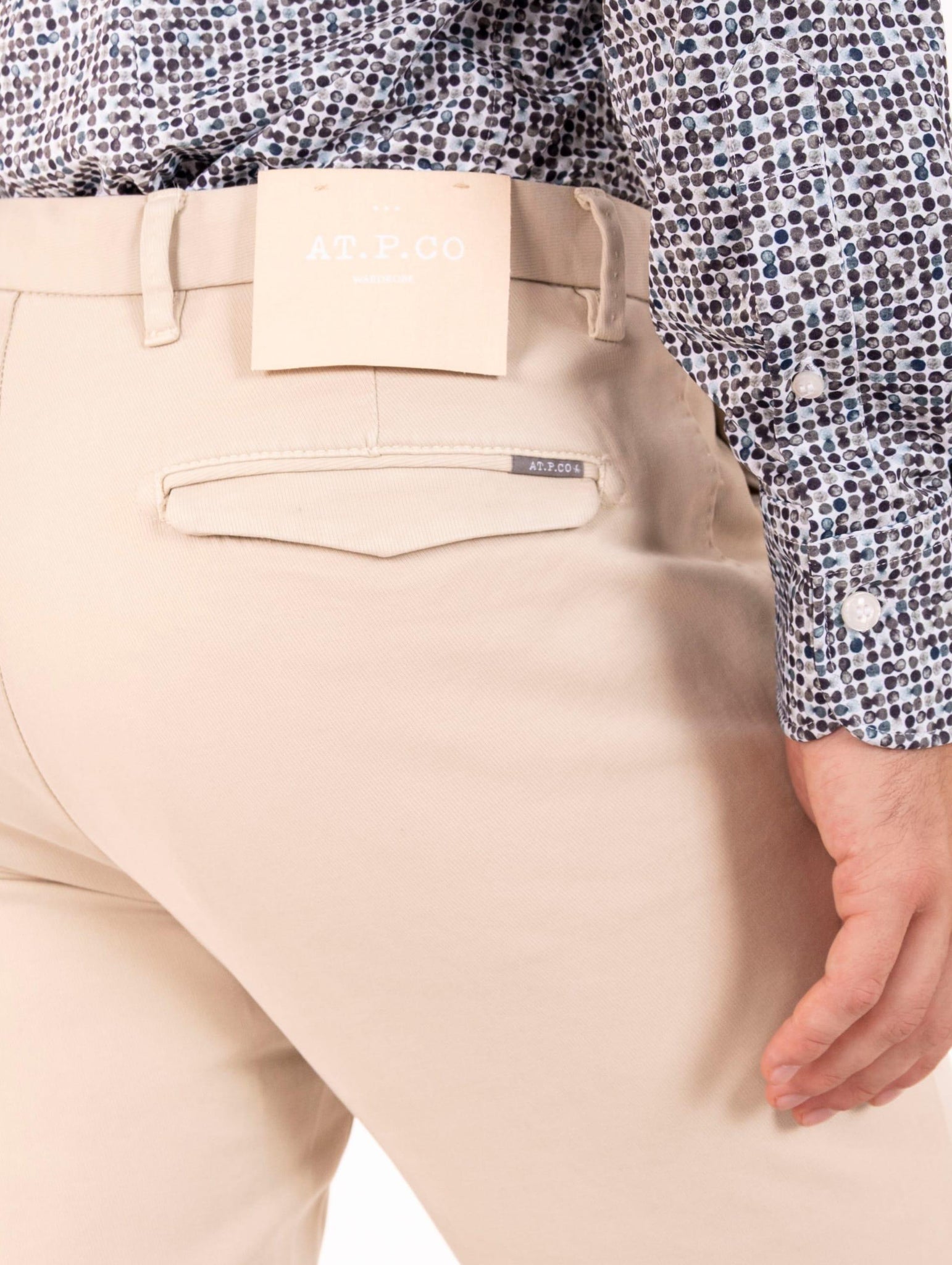 Pantalone Sasa AT.P.CO. in Cotone Piquet Ecru SASA45TC901030 AT.P.CO