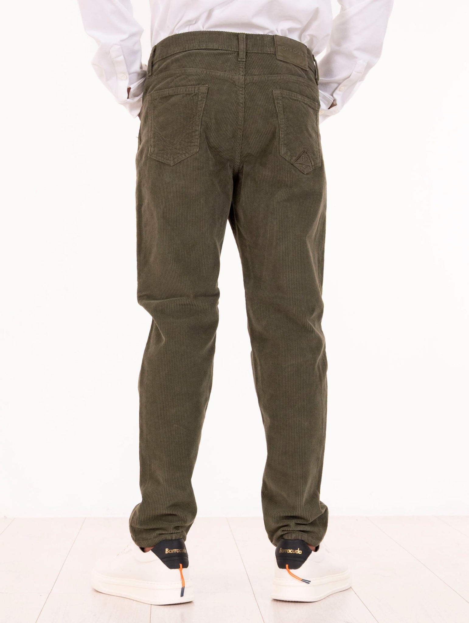 Pantalone Roy Roger's Dapper Plain in Velluto Militare RRU90007P4600112C0085 Roy Roger's