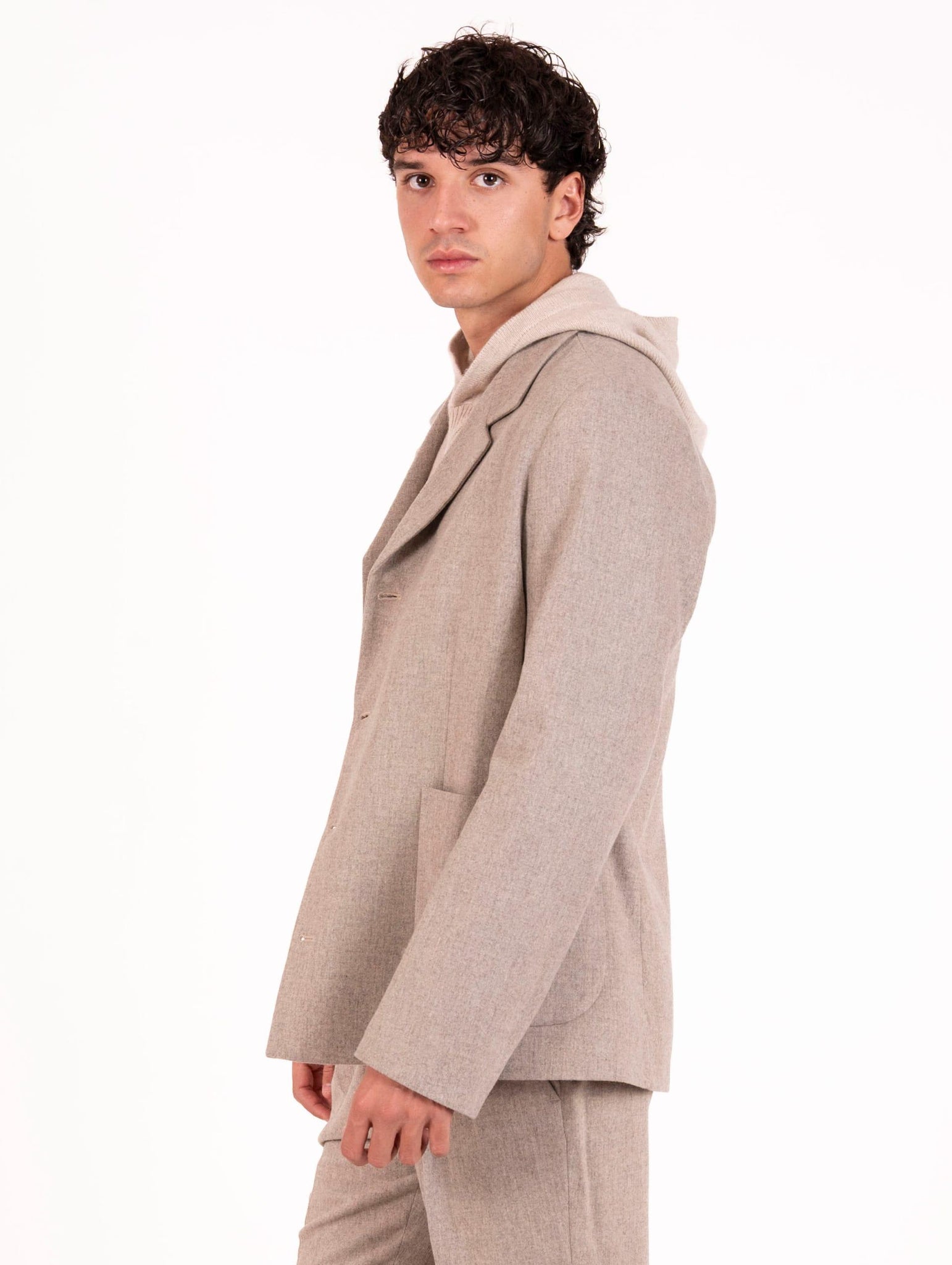 Giacca Devore in Lana e Viscosa Corda Melange DVG5C-W21080518 Devore