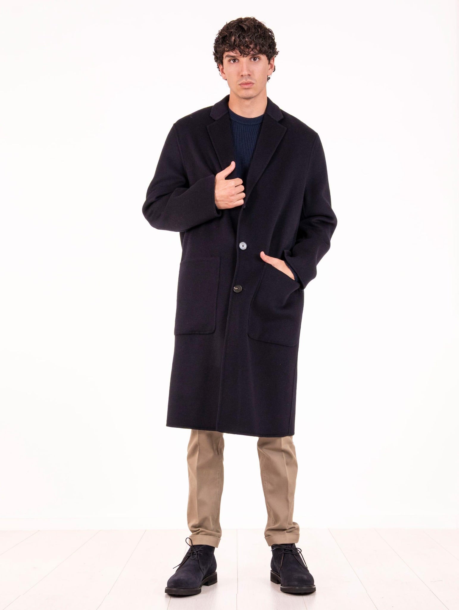 Cappotto Il Paltò in Lana Blu B51PUCAMEDOU205 Il Paltò