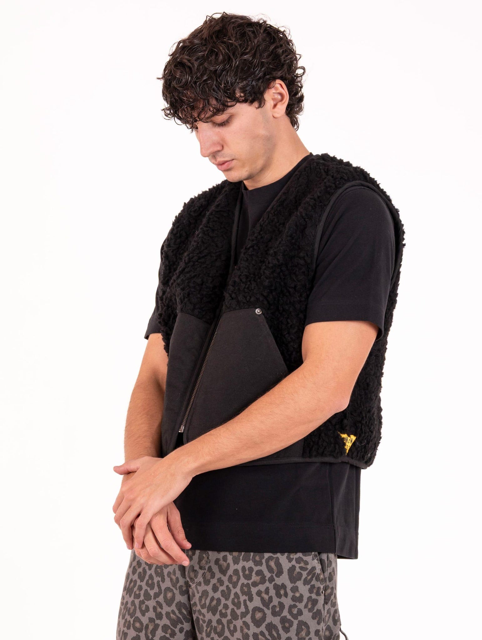 Gilet Maison Crazy Worker Teddy Nero MORW12UGIL00N1274 MCW 3.2