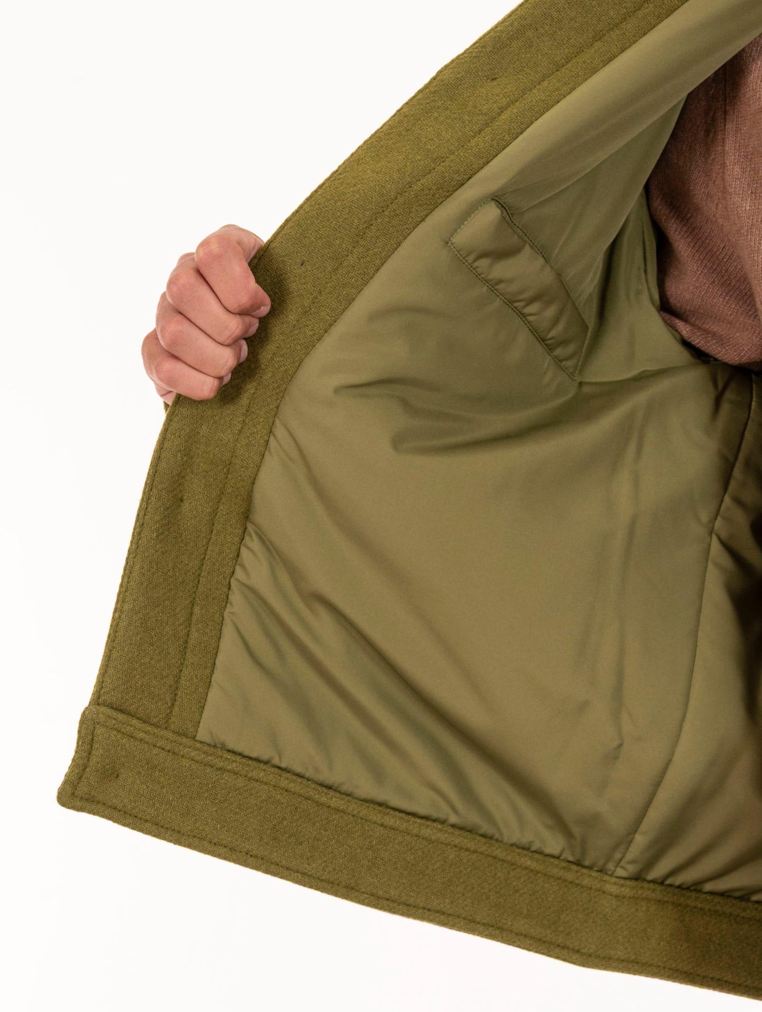 Bomber Alpha Studio in Panno Lana Pistacchio AU-3490N1006 Alpha Studio