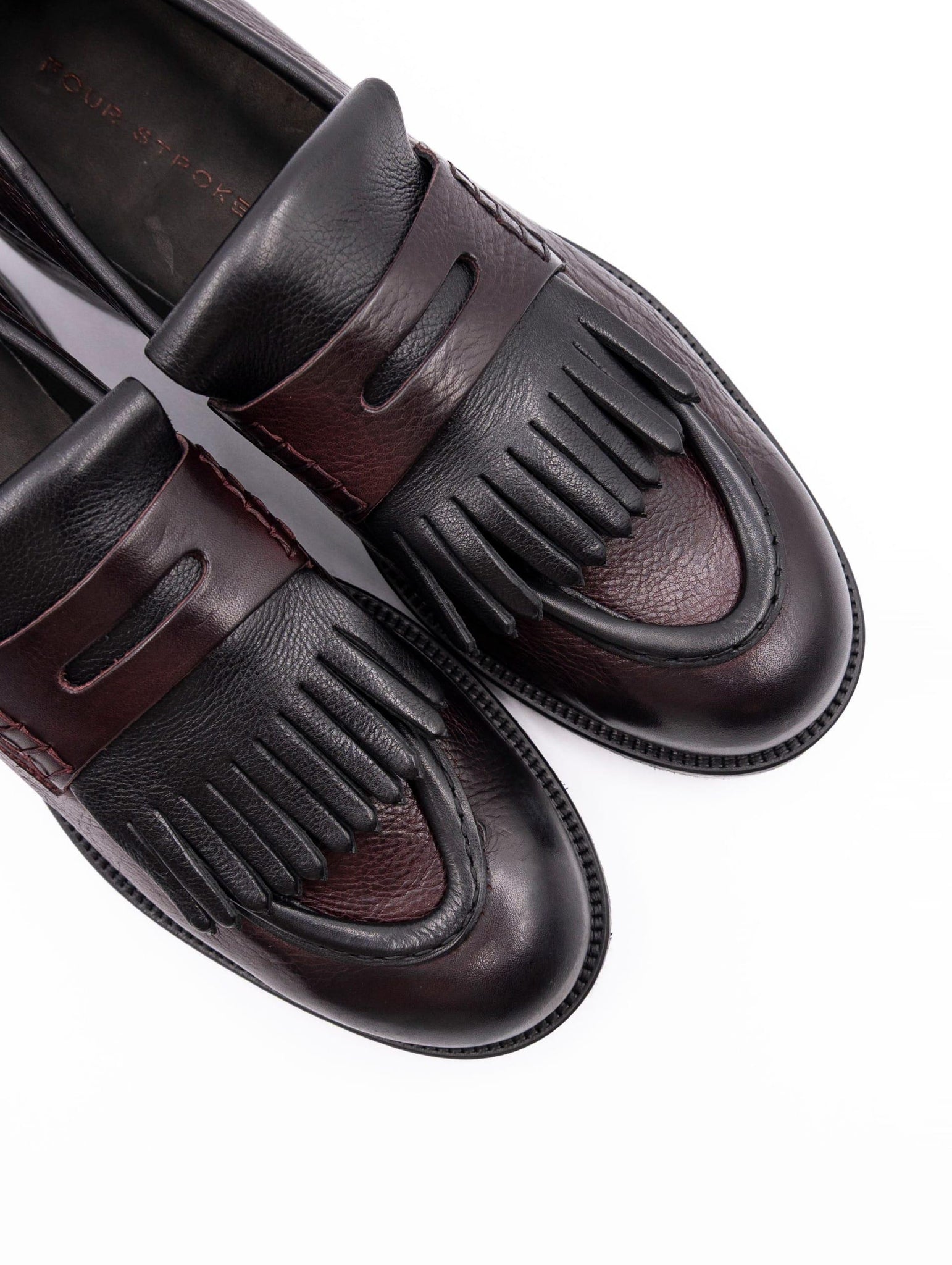 Mocassino Four Stroke con Nappa in Pelle Barolo e Nero 60726/29 Four Stroke