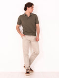 Polo Chic Zanieri in Cotone Crepe Militare