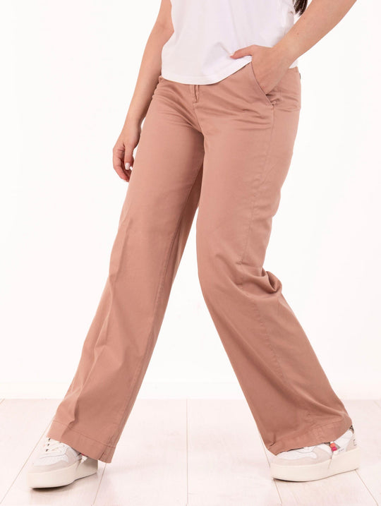 Pantalone Lais Roy Roger's in Cotone e Lyocell Nude