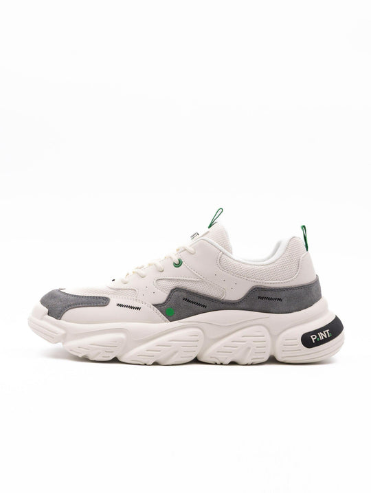 Sneaker Big Bang Point3 in Pelle e Tessuto Bianca