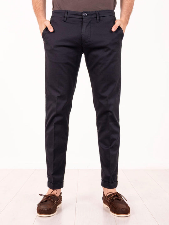 Pantalone Re-Hash in Cotone e Lyocell Blu