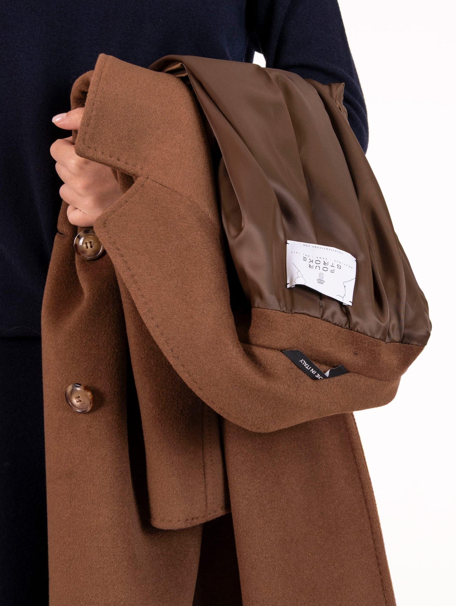 Cappotto Doppiopetto Fourstroke  in Lana e Viscosa Testa di Moro 1229BRAMANTE778 Four Stroke