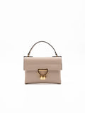 Minibag Coccinelle Arlettis aus genarbtem Leder Sand