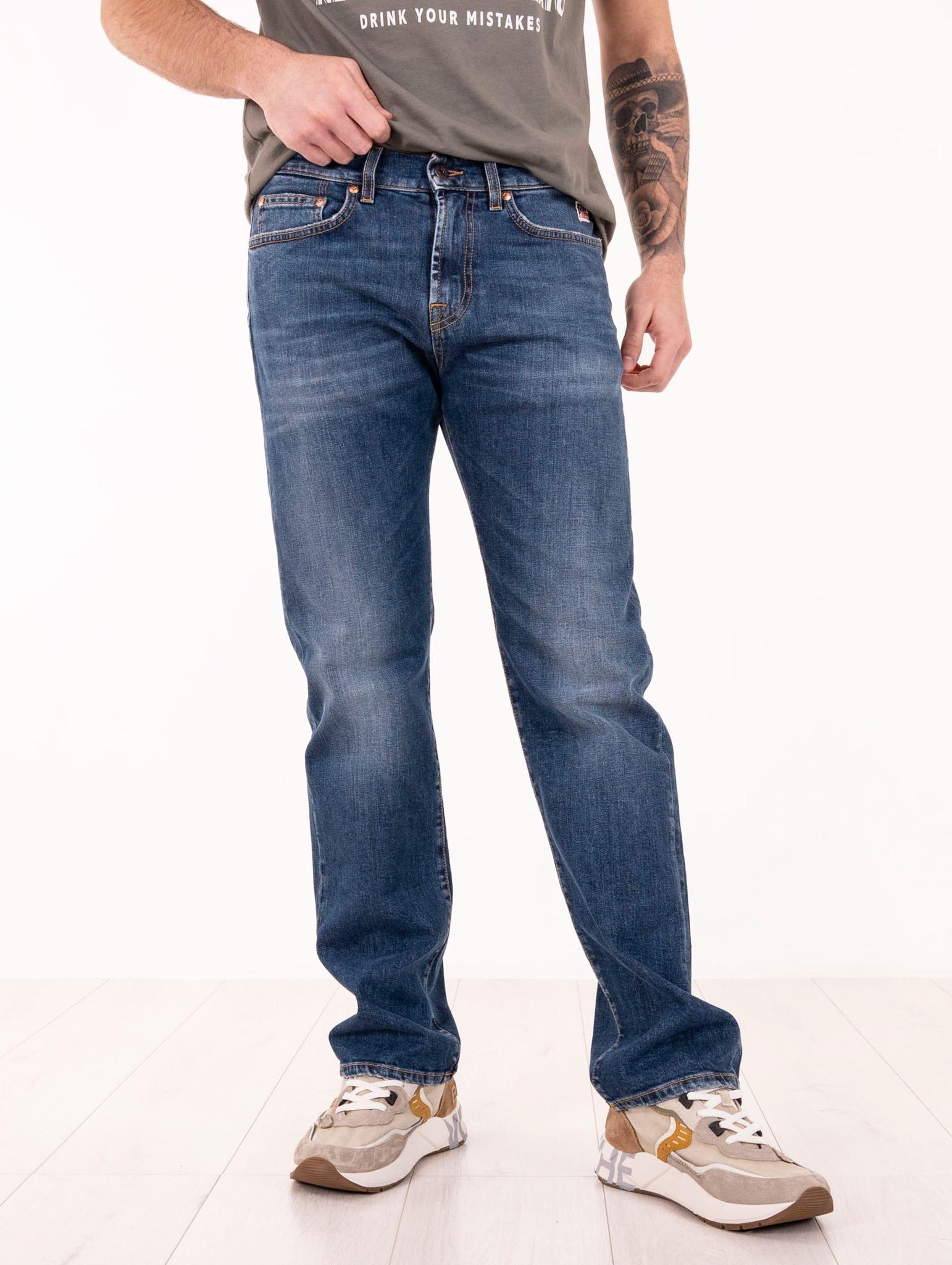 Jeans Roy Roger's Scooter in Denim Medio RRU90004CE082932C0999 Roy Roger's