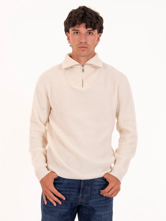 Langarmshirt Lupetto Daniele Fiesoli mit Reißverschluss aus Eco-Kaschmir Nuvola