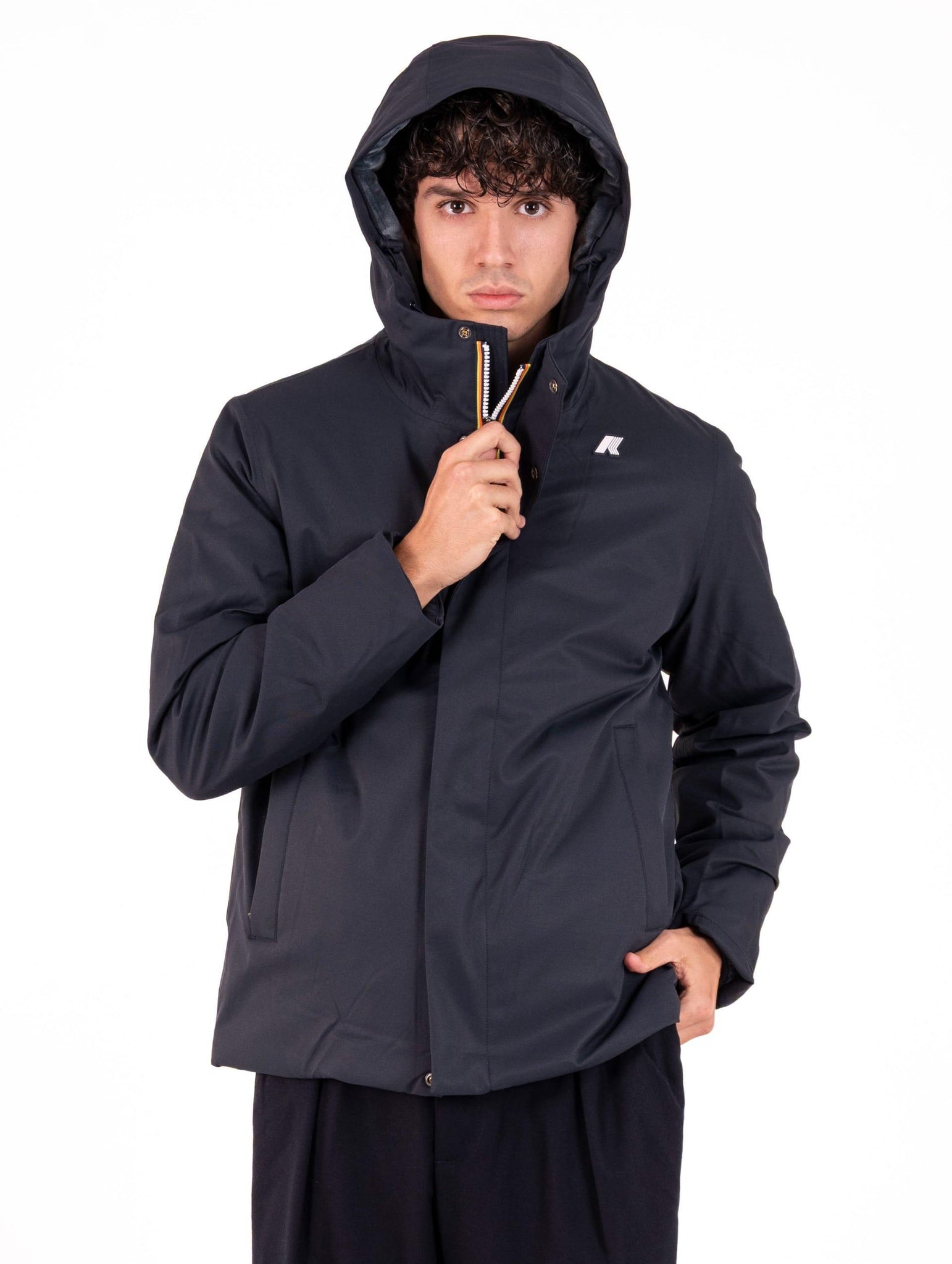 Giubbotto Jacko K-Way in Tessuto Tecnico Blu K8133DWAL9 K-Way