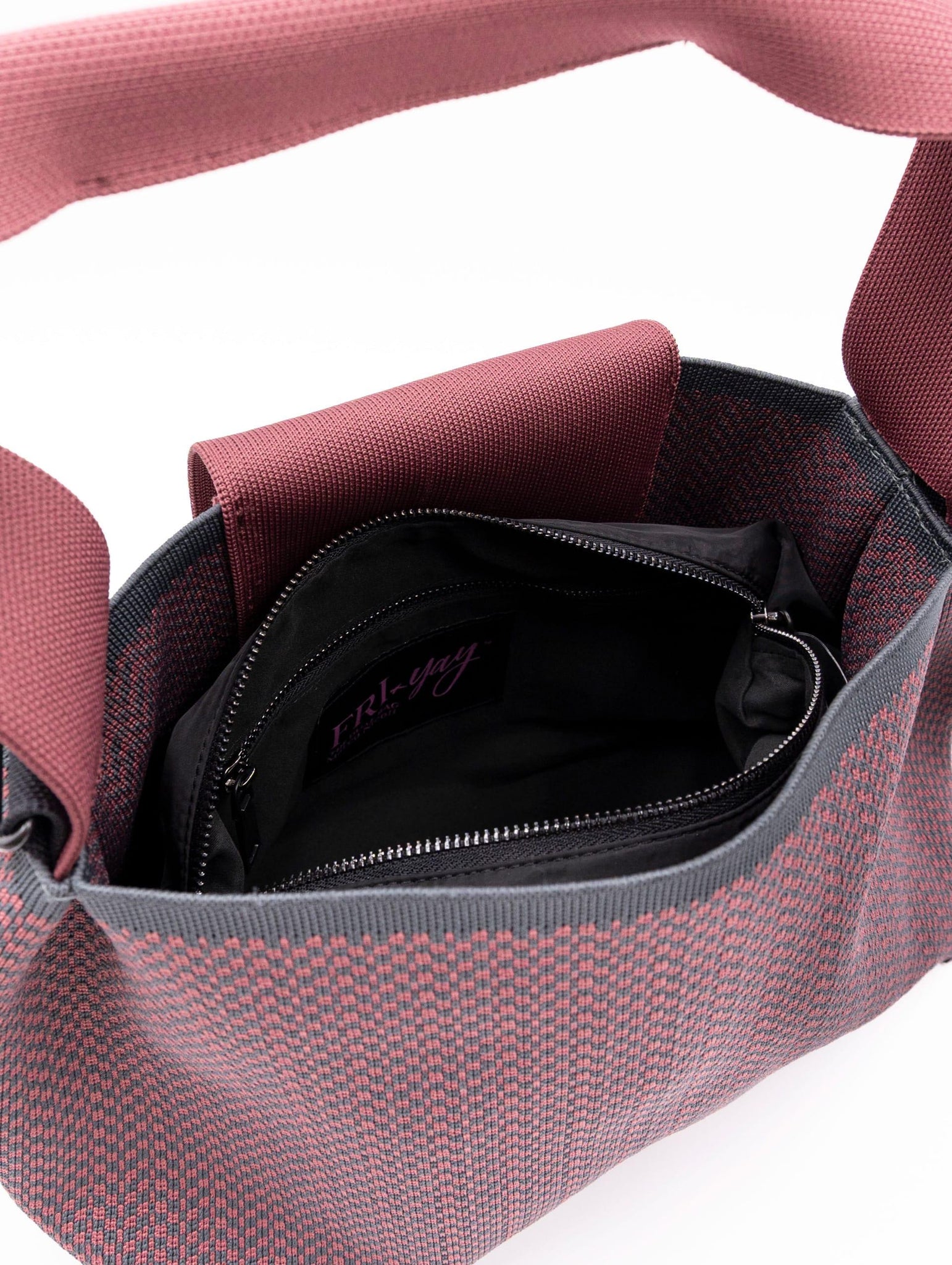 Borsa Fri-yay in Maglia Ciliegia e Grigio PL_1244LITTLECHAIN Fri-Yay