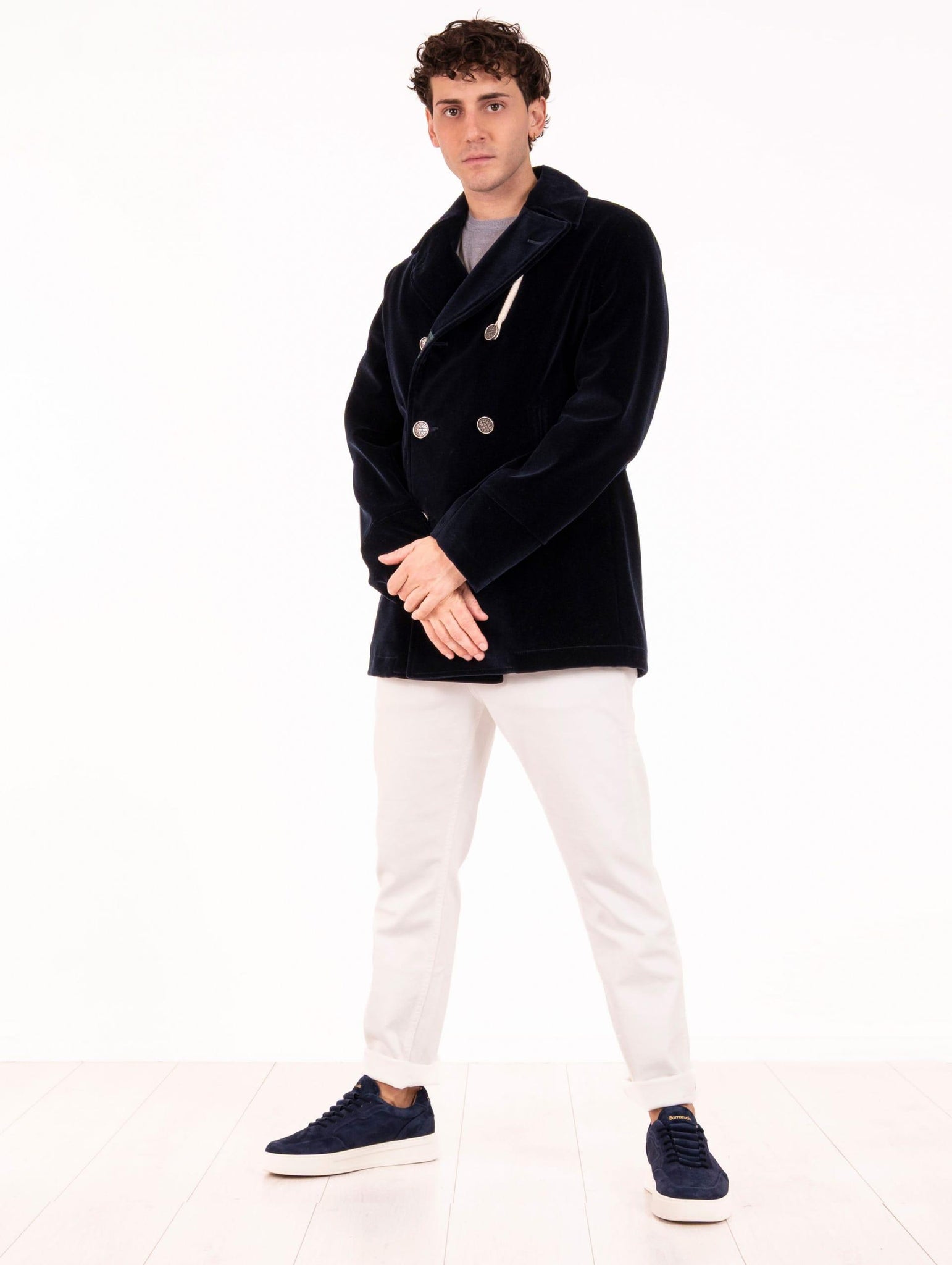 Peacot Camplin in Velluto Blu ISLAND-VLBN Camplin