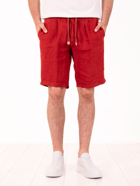 Bermuda Devore in Lino Rosso