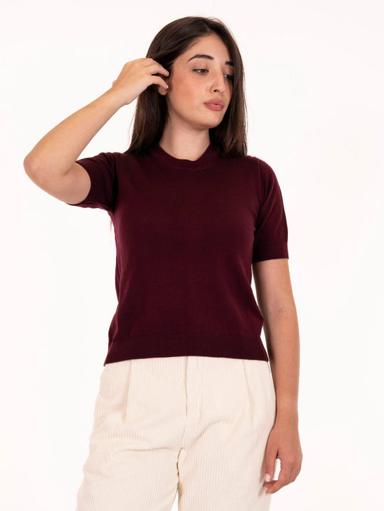 Maglia M/M Alpha Studio in Lana Merinos Ciliegia