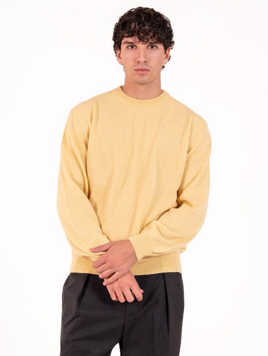 Girocollo Daniele Fiesoli in Cashmere Giallo Caltha