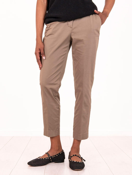 Pantalone White Wise in Cotone Kaki