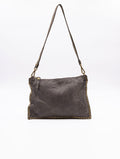 Borsa Eva Campomaggi con Borchie in Pelle Cemento