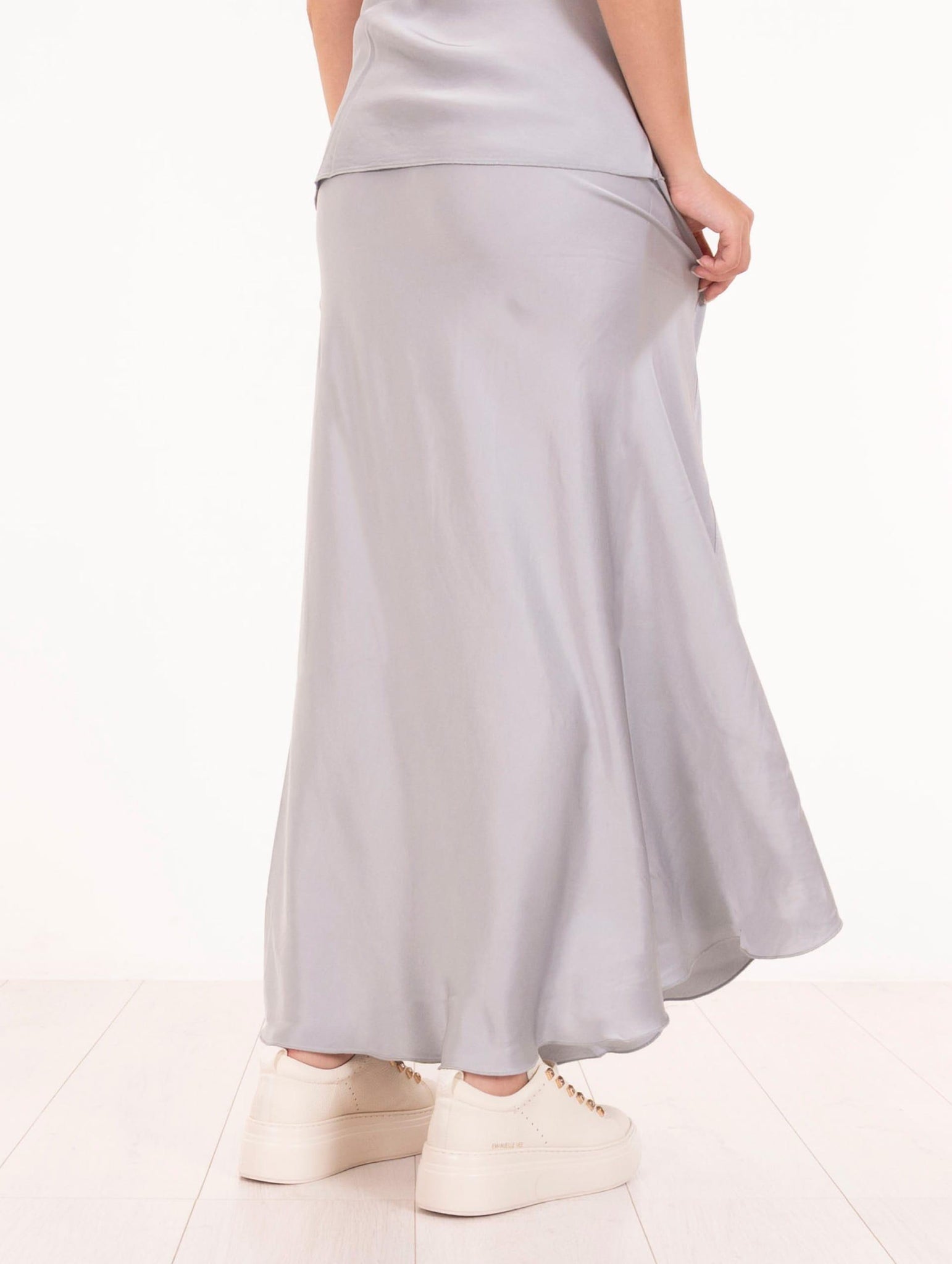 Gonna Lunga Daniele Fiesoli in Viscosa Grigio 326410 Daniele Fiesoli