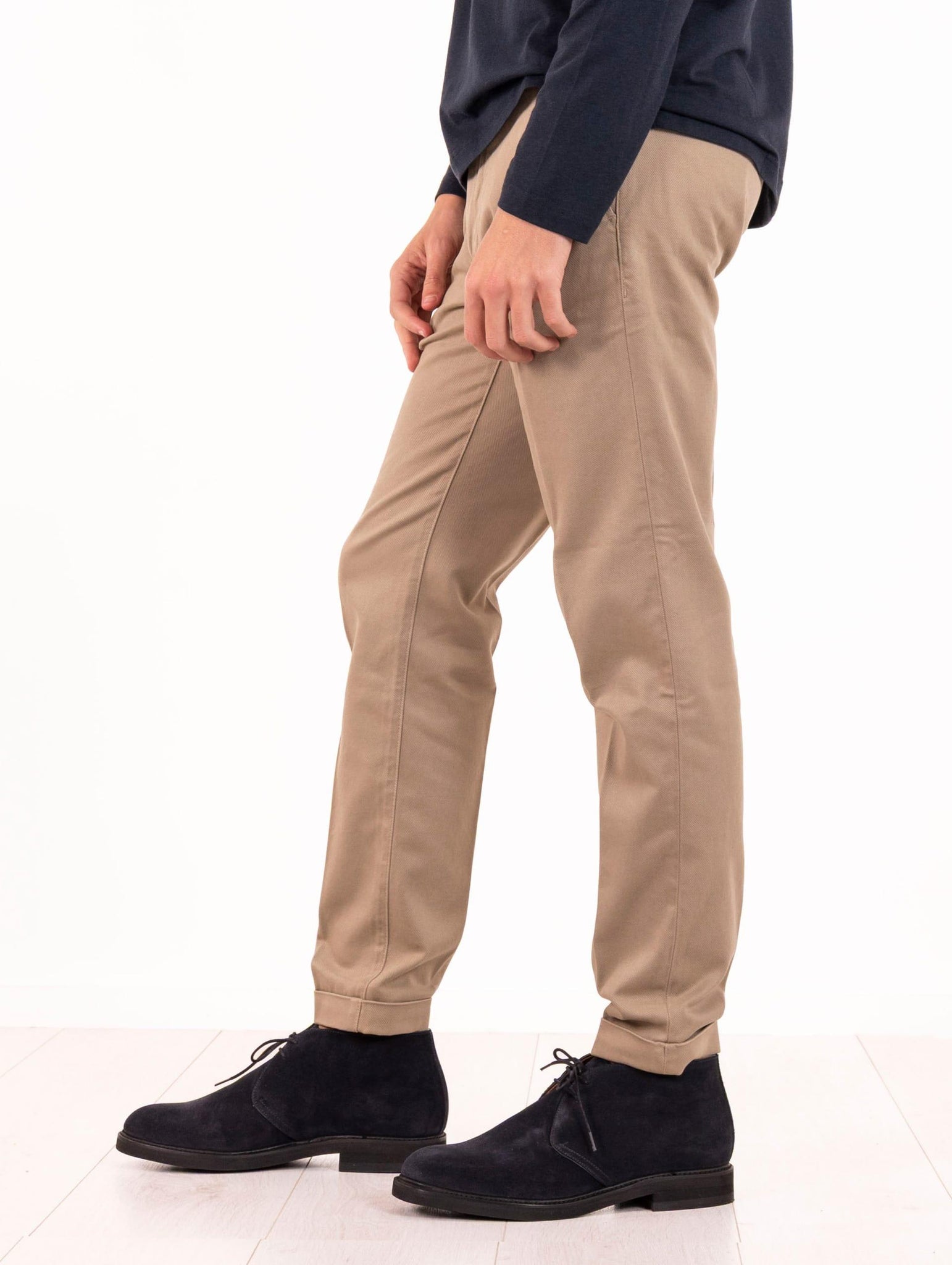 Pantalone Re-Hash in Cotone e Tencel Beige P2492417JM7014 Re-Hash