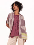 Giacca Kimono Alessia Santi in Cotone Jacquard Amarena