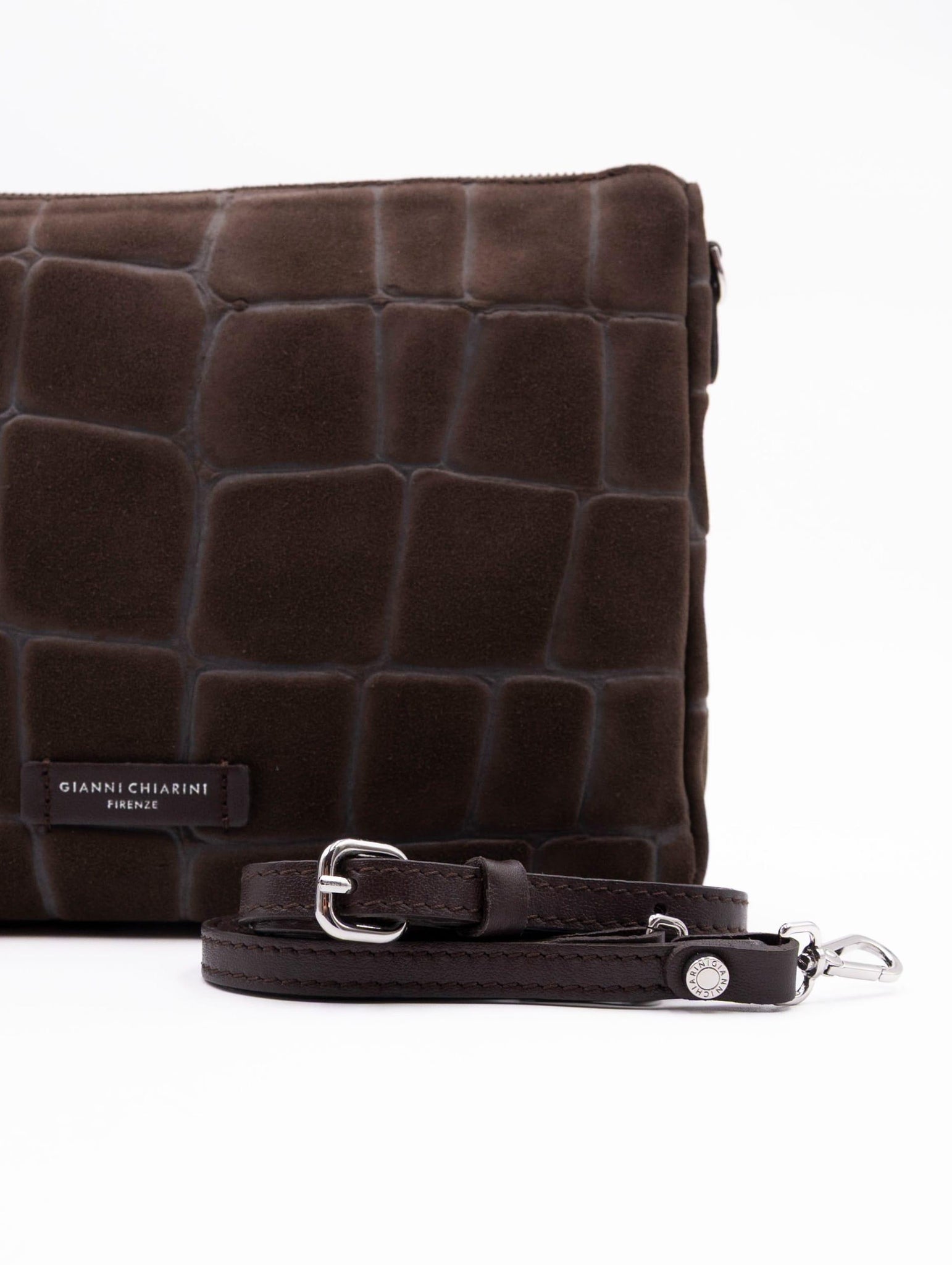 Borsa Nora Pouch Gianni Chiarini in Suede Cocco Moka BS10225CMCOCCO2107 Gianni Chiarini