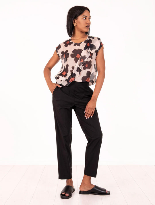 Pantalone Alessia Santi in Cotone Nero
