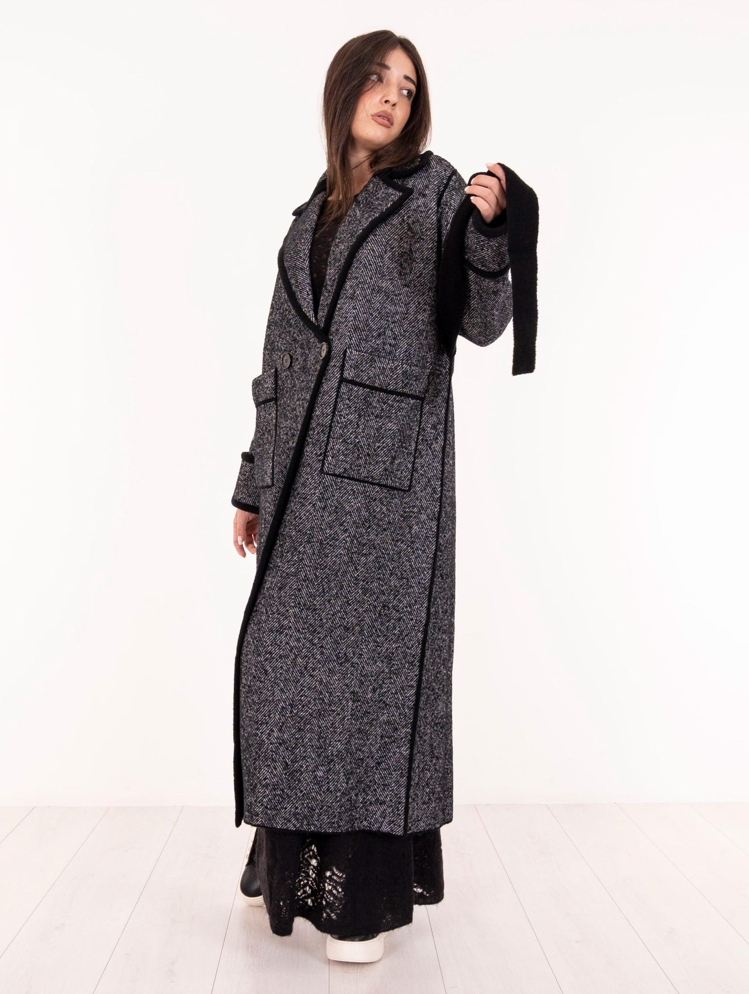 Cappotto D.Exterior Soft Bouclè Nero e Bianco 615402NERO D.EXTERIOR