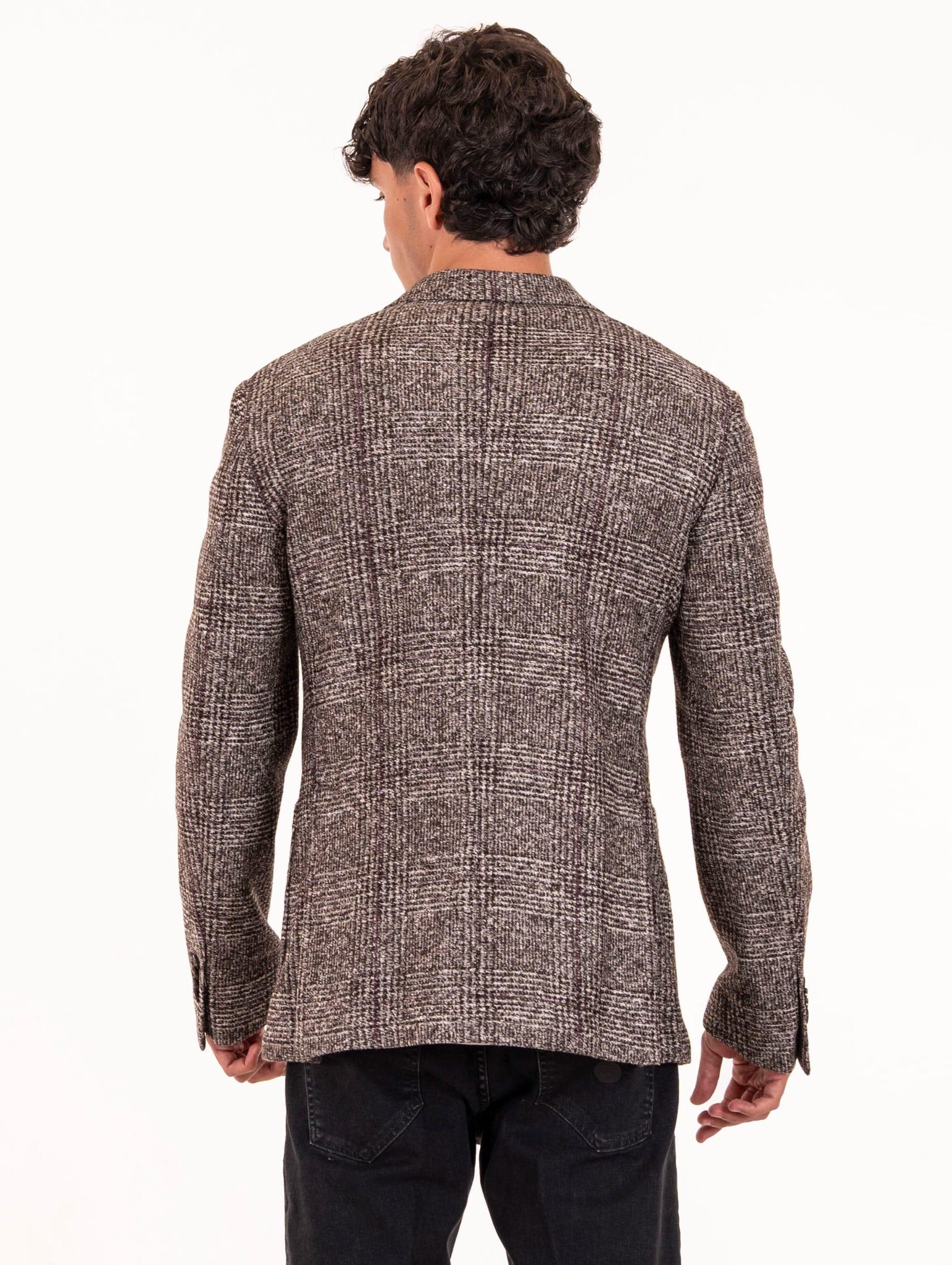 Giacca Doppiopetto L.B.M. 1911 in Jersey e Lana Vergine Marrone 28135571403 L.B.M. 1911