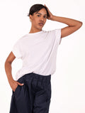 Alpha Studio White Cotton Jersey T-Shirt